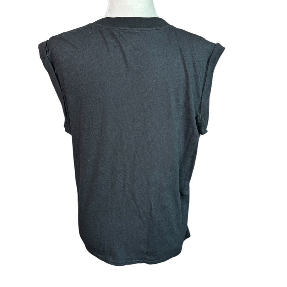 Cinq a Sept Black Embellished Muscle Tee - Picture 4 of 5